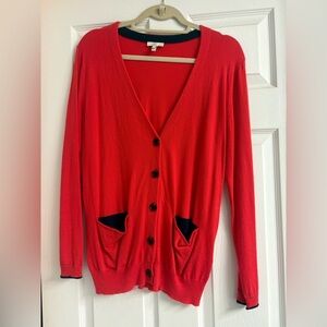 Joie Red Button-Up Women's Cardigan